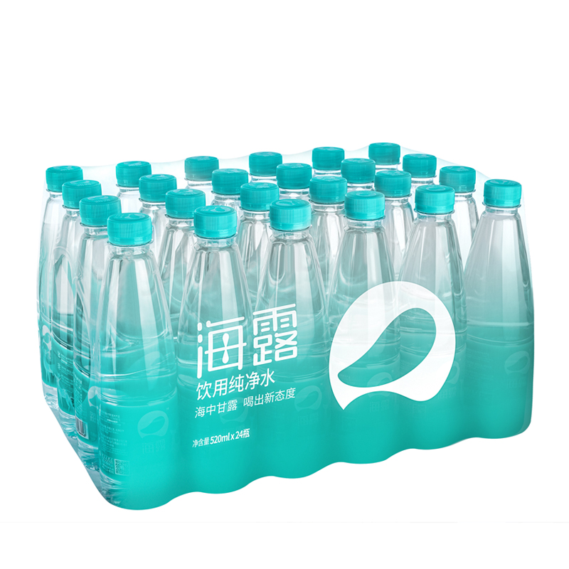 海露饮用纯净水520ml塑包量贩装无糖低钠源自海洋的新能源产品